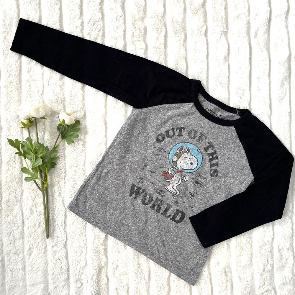 Kids jumping beans Snoopy Raglan Shirt (Gray/Black) 6